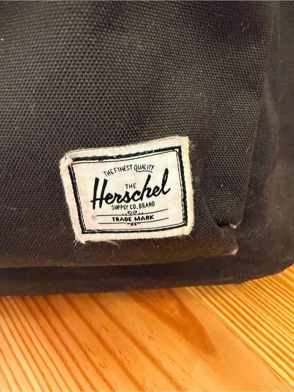 Herschel Supply Company Black Backpack with Leather Pull